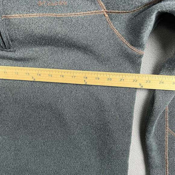Columbia Jacket Mens Large Gray Quarter 1/4 Zip Fleece Outdoor Pullover - Picture 5 of 6
